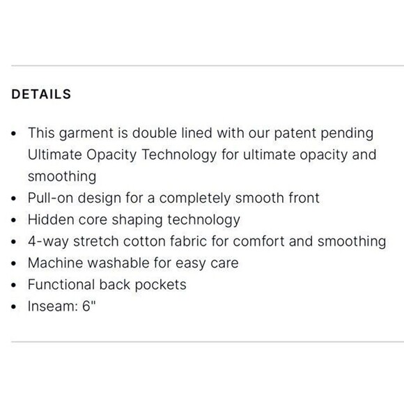 Spanx On the Go 6" Shorts White Silver Lining Technology Size L - Picture 6 of 16